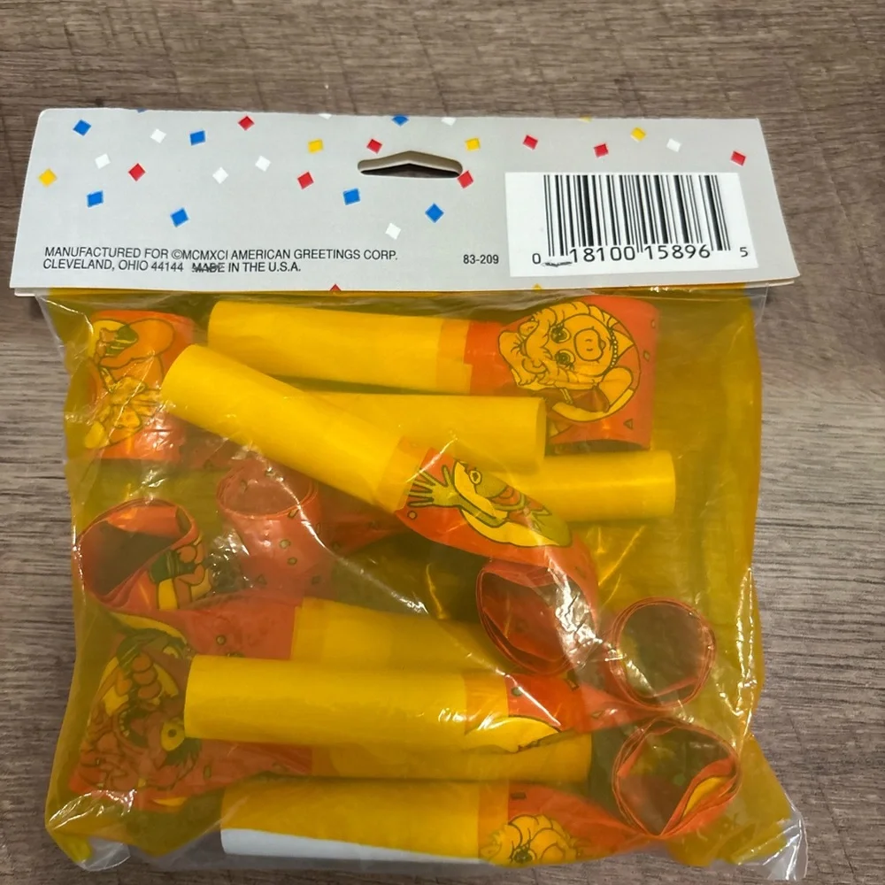 Vintage American Greetings The Muppets Party Blow-Out Favors Pack of 8 Fozzie